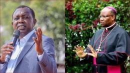 Collaged file photos of Kapseret MP Oscar Sudi and Archbishop Anthony Muheria of the Nyeri Catholic Archdiocese.